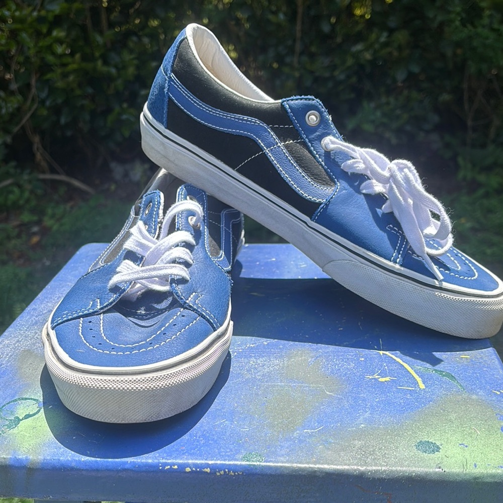 Blue and Black vans